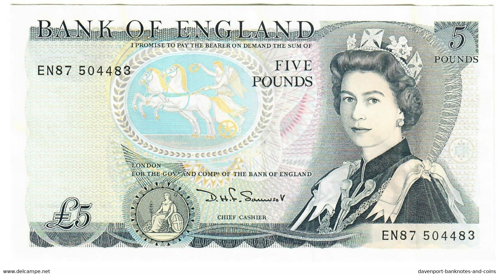 England United Kingdom 5 Pounds 1980 EF "Somerset" L - 5 Pounds