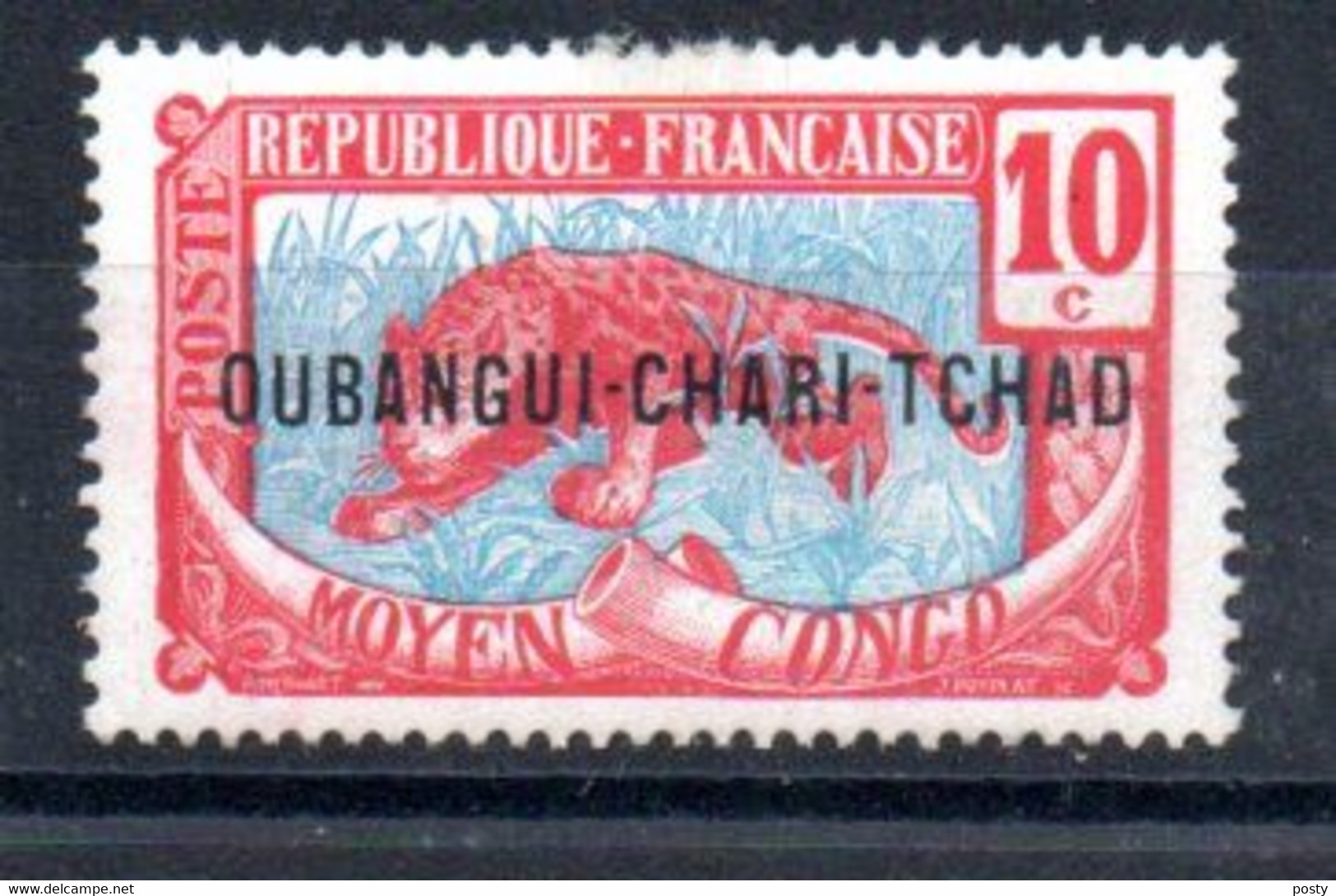 OUBANGUI-CHARI - MOYEN CONGO - 1915 - LEOPARD - 10 - - Neufs