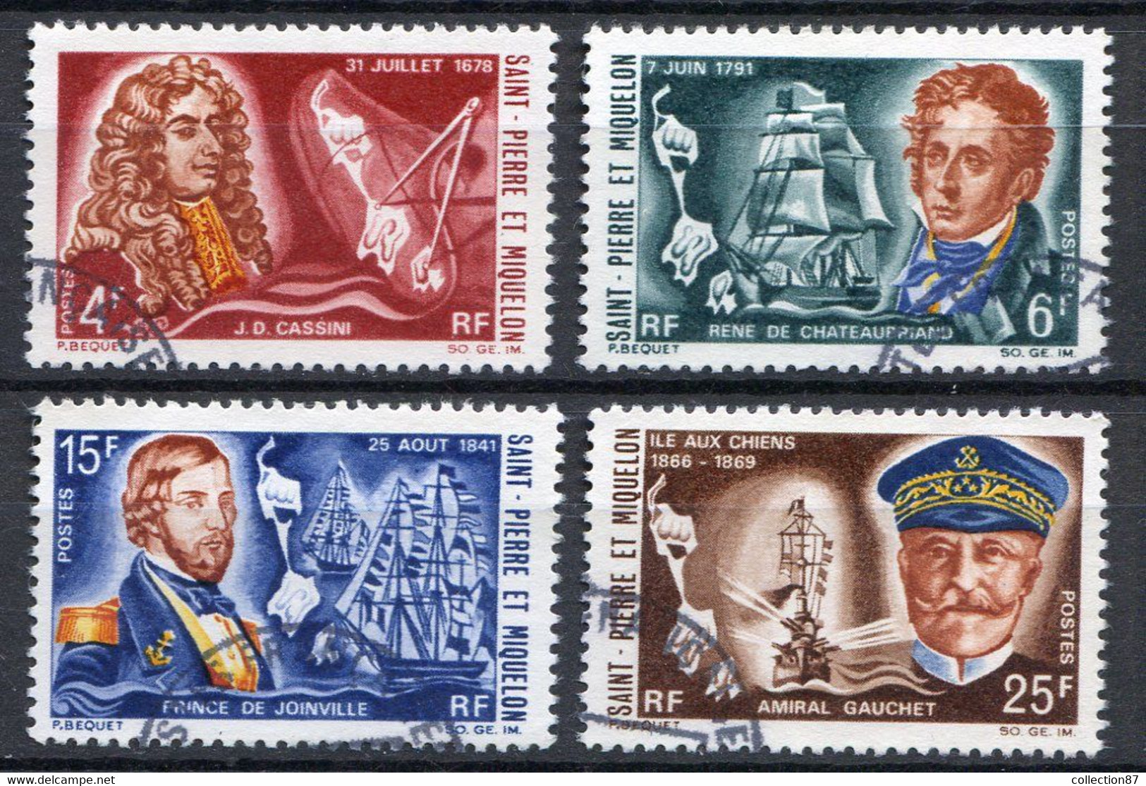 Réf 55 CL2 < -- SAINT PIERRE Et MIQUELON < Yvert N° 380 à 383 Ø < Oblitéré Ø Used - - Used Stamps