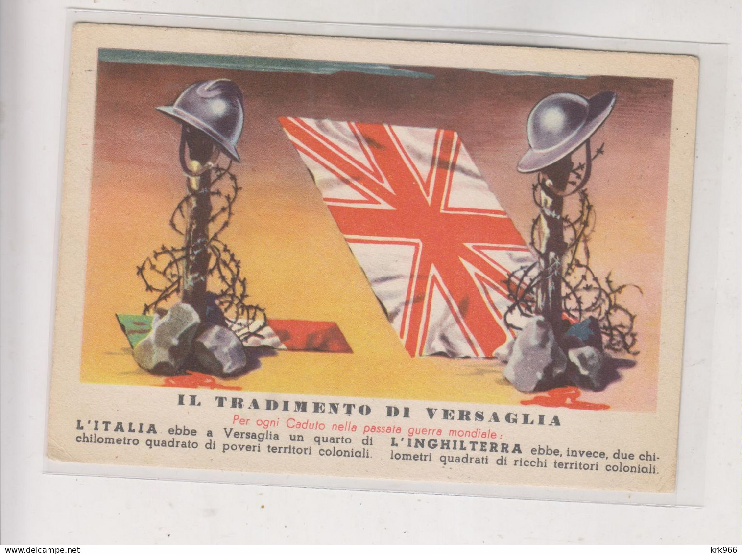 ITALY WW II WAR PROPAGANDA Postcard - Propagande De Guerre