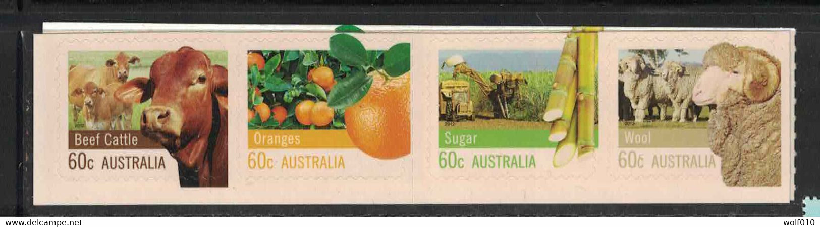 Australia. 2012. Farm Products. MNH Strip Of  4 From Booklet. SCV = 5.00 - Agriculture