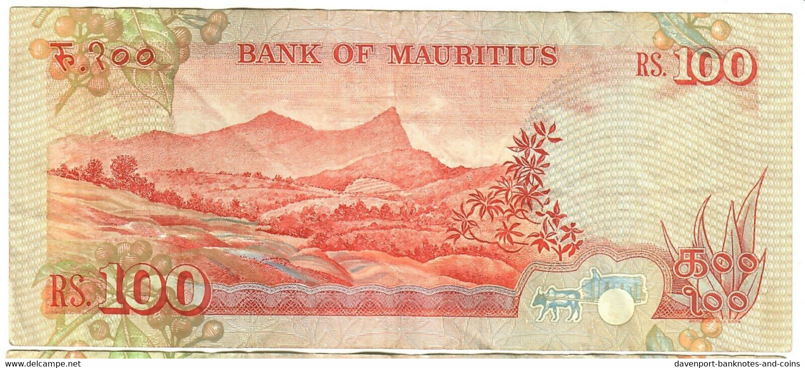 Mauritius 100 Rupees 1986 VF - Mauricio