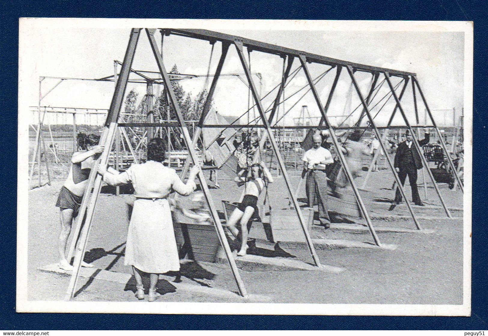 Anvers. Sainte-Anne-Plage. Plaine De Jeux. Balançoires.  1957 - Antwerpen