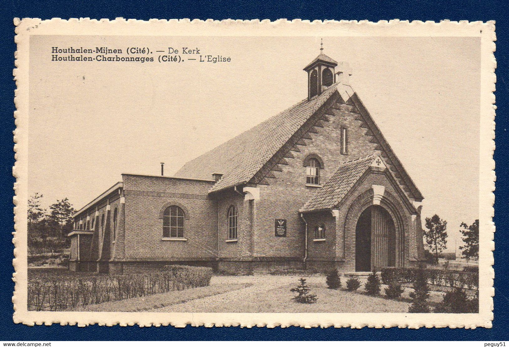 Houthalen-Charbonnages ( Cité). L'église Saint-Martin. 1951 - Hasselt