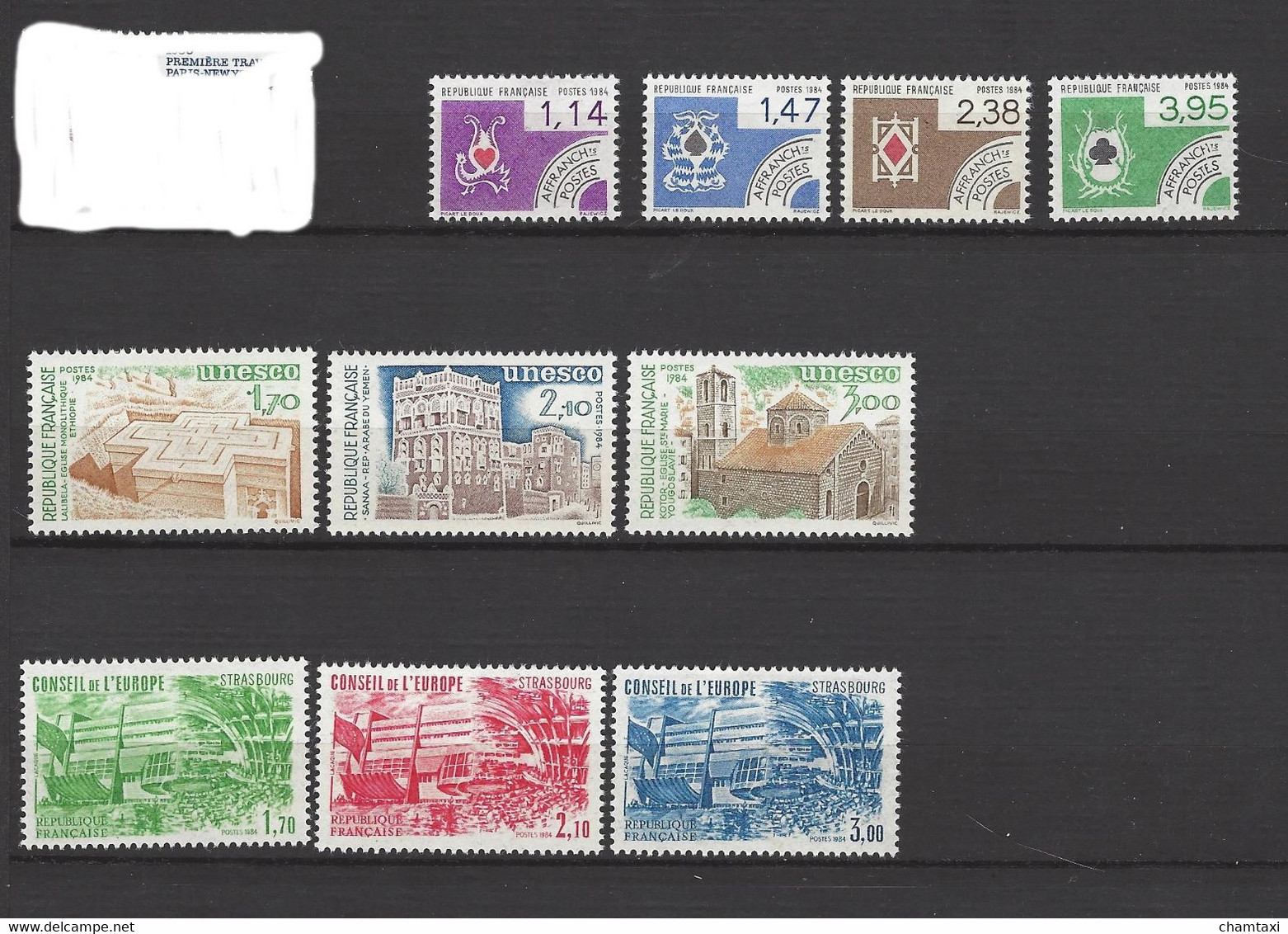 FRANCE 1984 ANNEE COMPLETE 62 TIMBRES PA 57 PREO 182 A 185 TIMBRES SERVICES 79 A 84 ROULETTES 2121a Et 2322a Inclus - 1980-1989