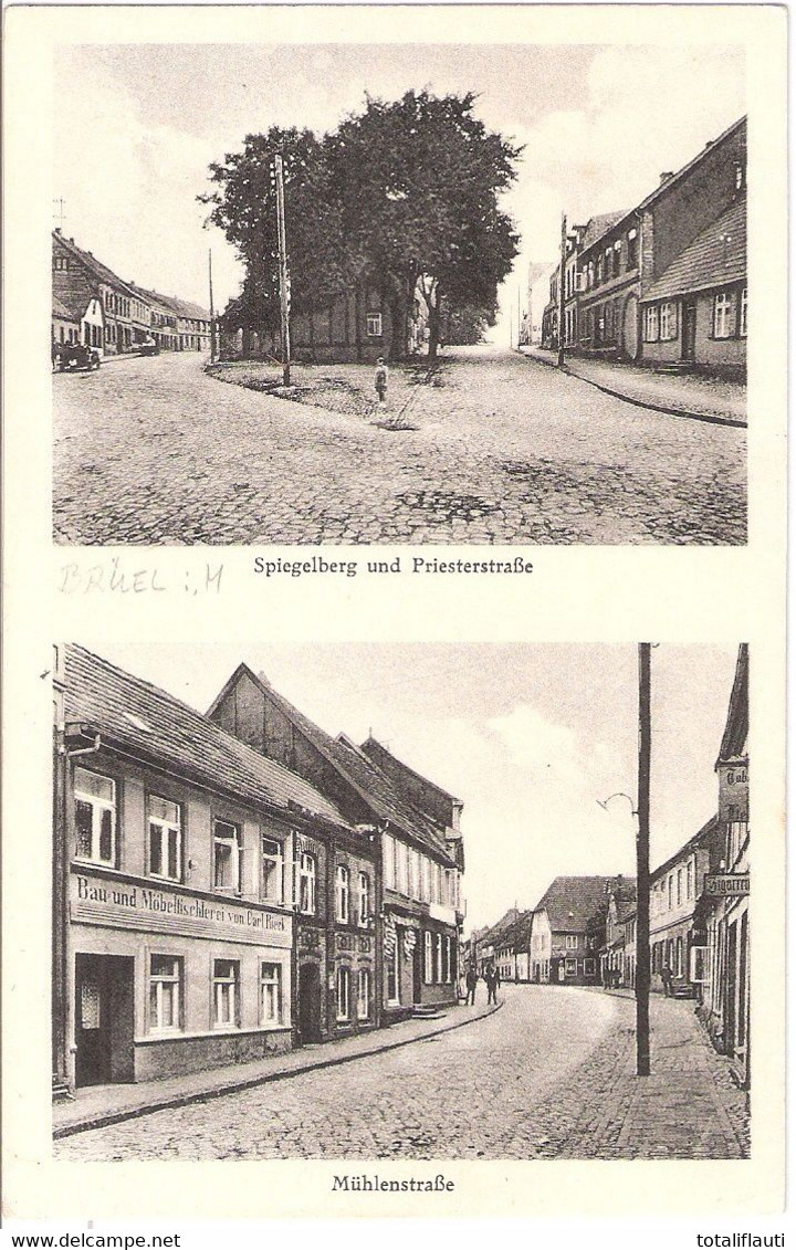 BRÜEL Bei Sternberg Spiegelberg + Priesterstraße Belebt Bau U Möbeltischlerei Carl Rieck Verlag Paul Gabbe Schwerin Unge - Sternberg