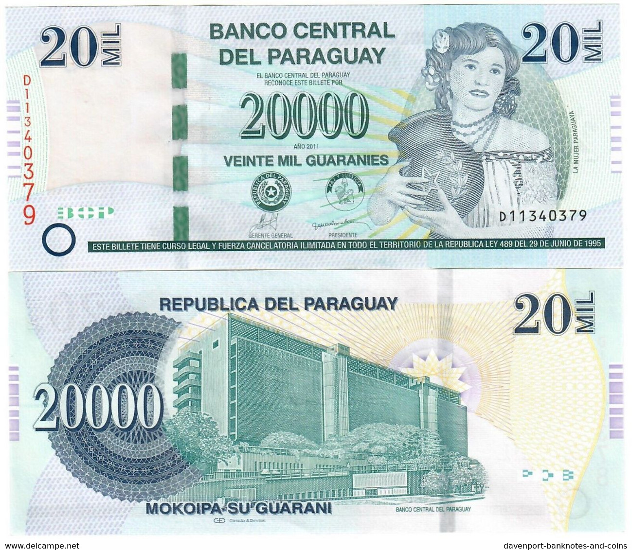 Paraguay 20000 Guaranies 2011 AUNC - Paraguay
