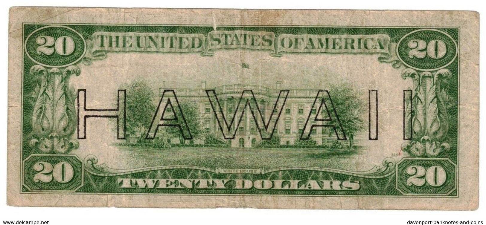 United States 20 Dollars 1934 F Federal Reserve "L-A" HAWAII Emergency Issue - Hawai, Africa Del Norte (1942)