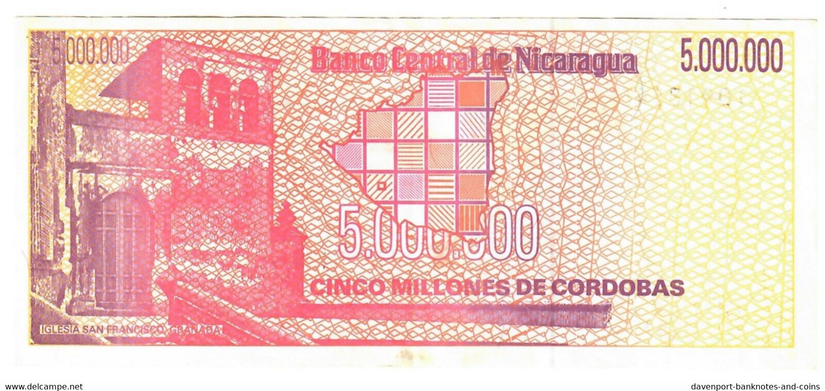 Nicaragua 5000000 Cordobas 1990 EF - Arabia Saudita
