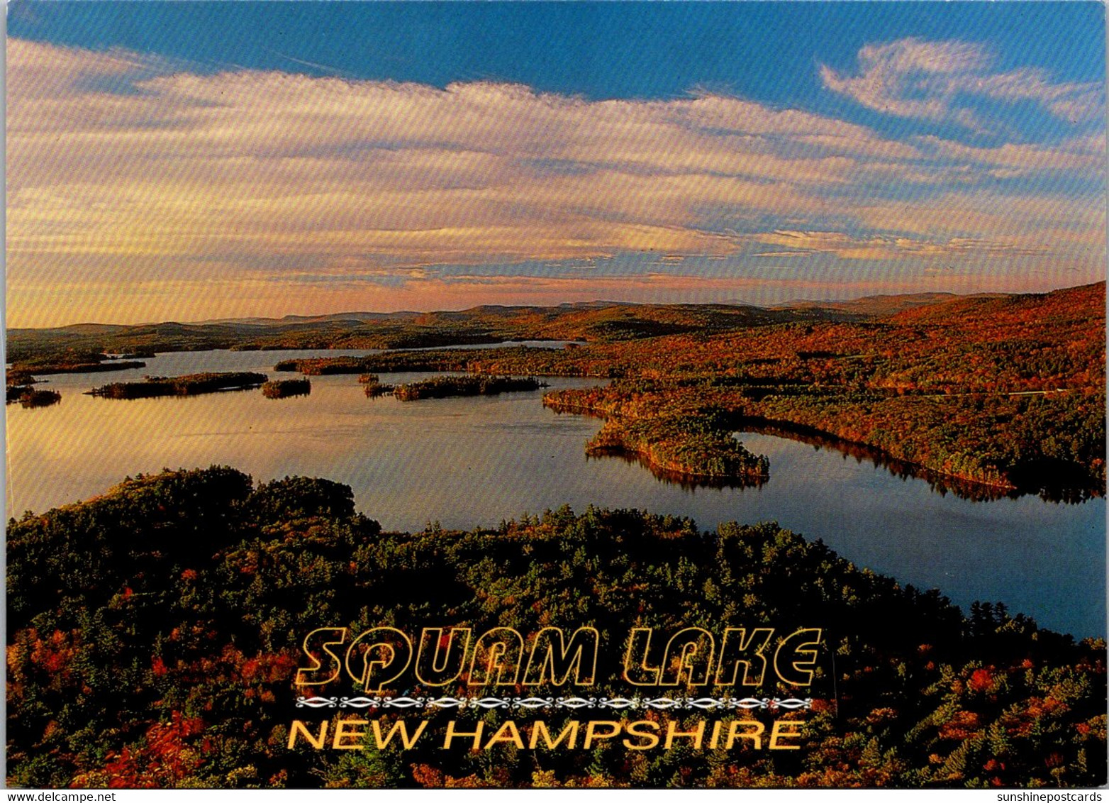 New Hampshire Holderness Squam Lake From Top Of Rattlesnake Mountain - White Mountains