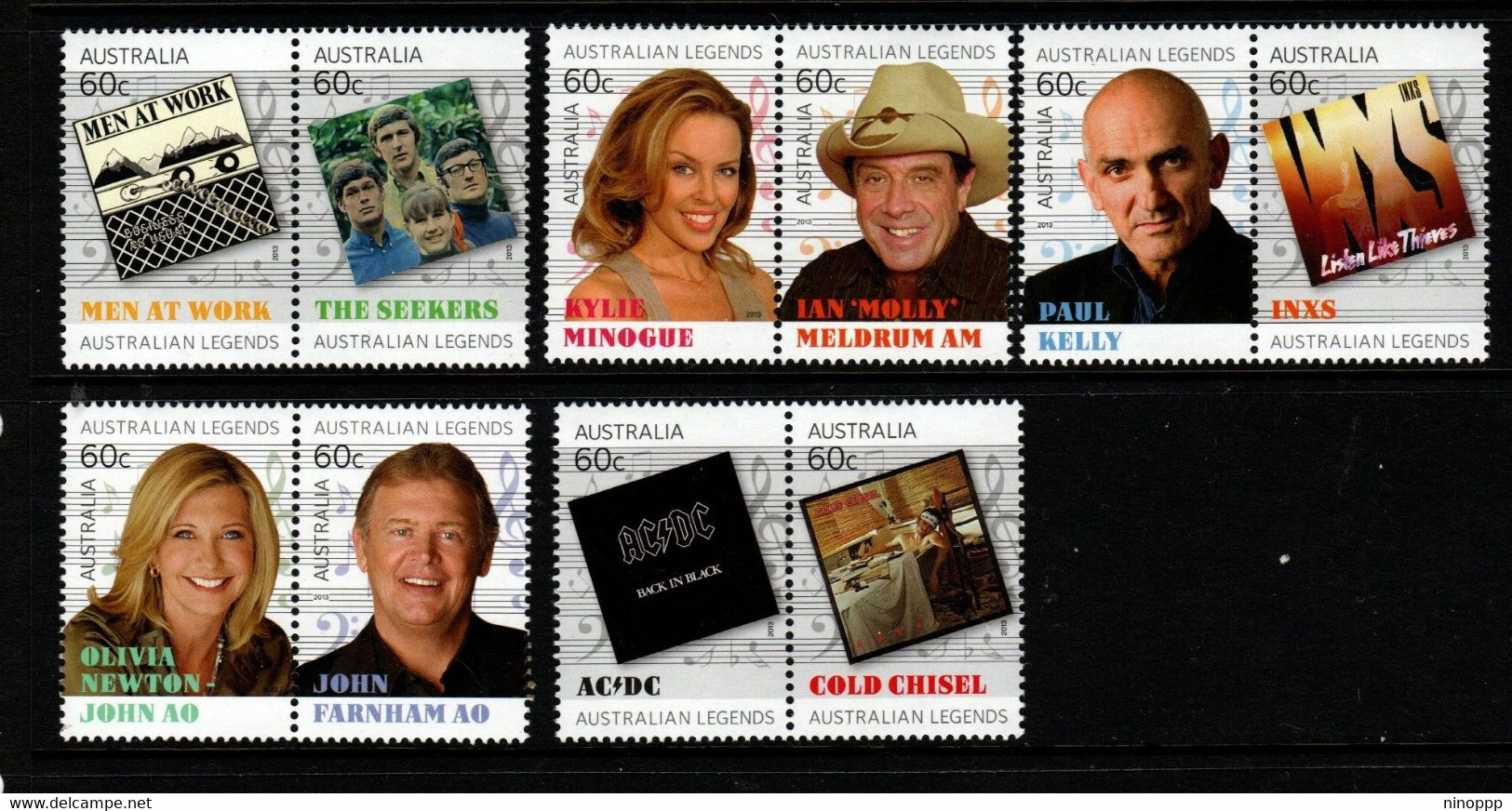 Australia ASC 3055-64  2013 Australian Legends-Music ,mint Never Hinged - Other & Unclassified