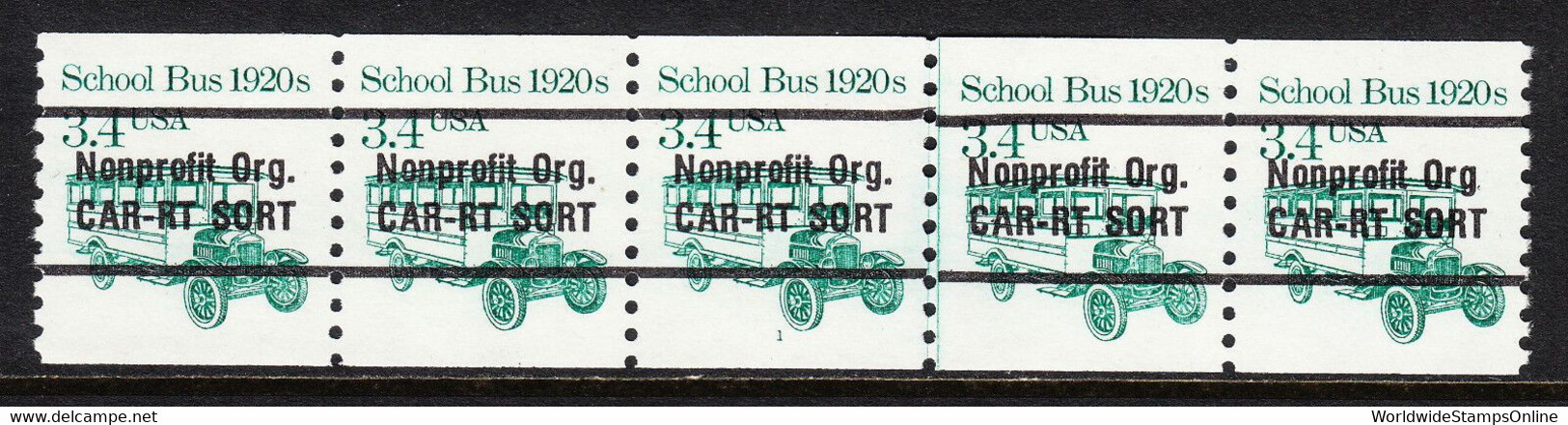 USA — SCOTT 2123a — SCHOOL BUS PC #1 PS5 — LINE GAP — MNH — SCARCE - Coils (Plate Numbers)