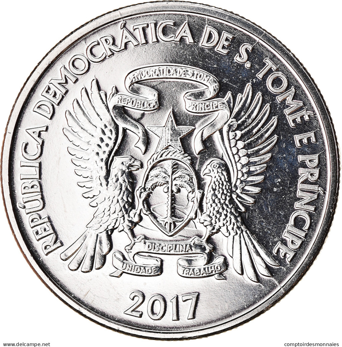 Monnaie, SAINT THOMAS & PRINCE ISLAND, Dobra, 2017, SPL, Nickel Plated Steel - Sao Tome Et Principe