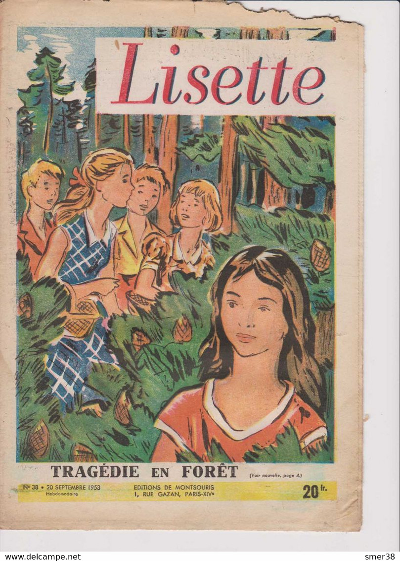 Lisette - Journal Des Fillettes  - 1953 -  N° 38 - 20/09/1953 - Lisette