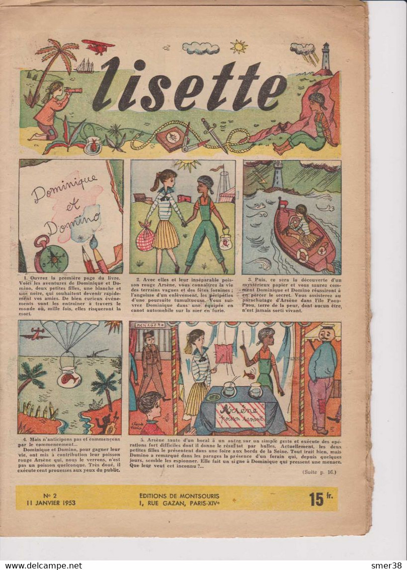 Lisette - Journal Des Fillettes  - 1953 -  N° 2 - 11/01/1953 - Lisette