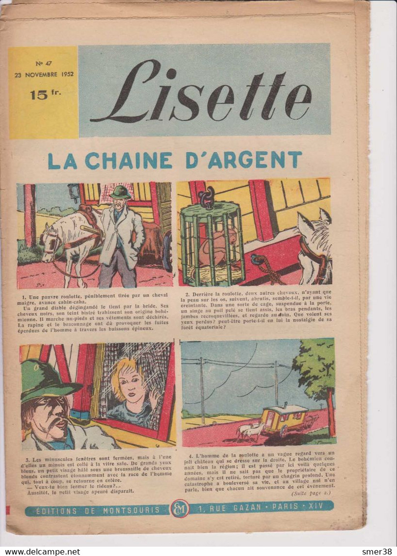 Lisette - Journal Des Fillettes  - 1952 -  N° 47 - 25/11/1952 - Lisette