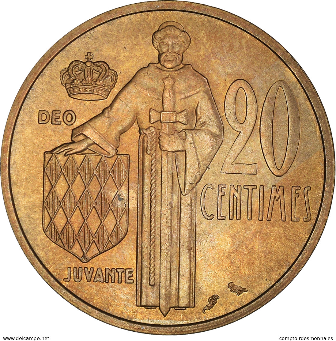 Monnaie, Monaco, Rainier III, 20 Centimes, 1962, TB+, Bronze-Aluminium, KM:143 - 1960-2001 Nouveaux Francs