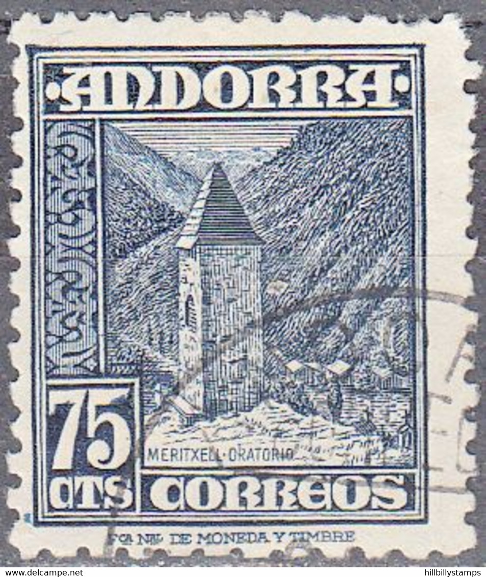 ANDORRA   SCOTT NO 44   USED   YEAR  1948 - Oblitérés