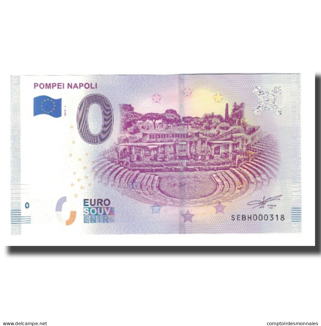 Italie, Billet Touristique - 0 Euro, Italy - Napoli - L'Amphithéâtre De - Altri & Non Classificati