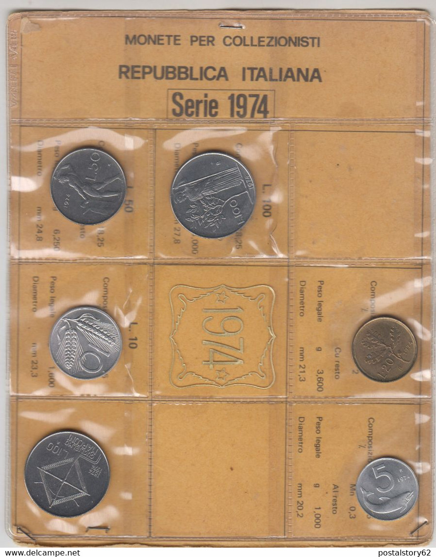 Repubblica Italiana, Serie 1974 FDC - Set Fior Di Conio