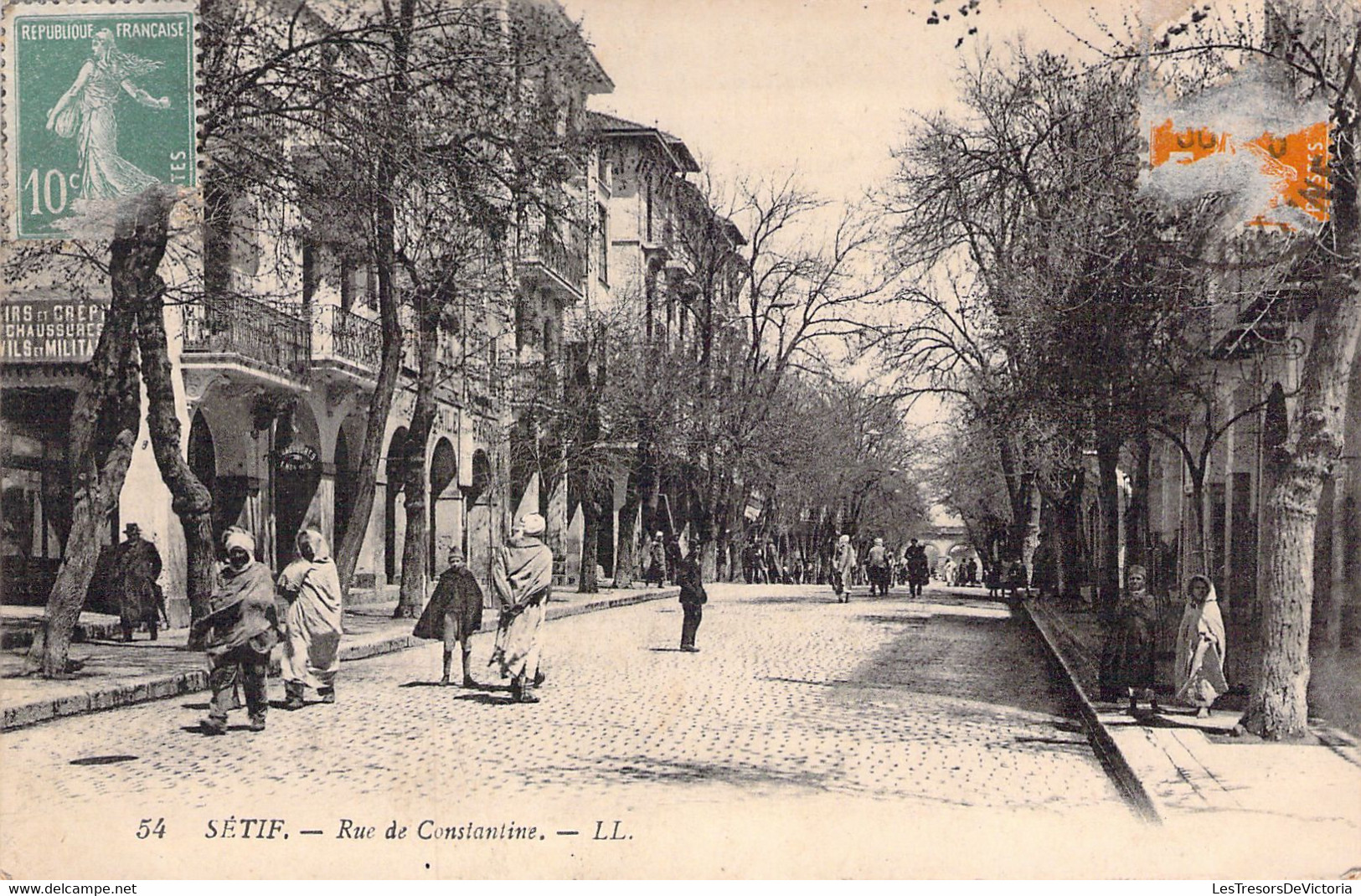 ALGERIE - SETIF - Rue De Constantine - LL - Carte Postale Ancienne - Sétif