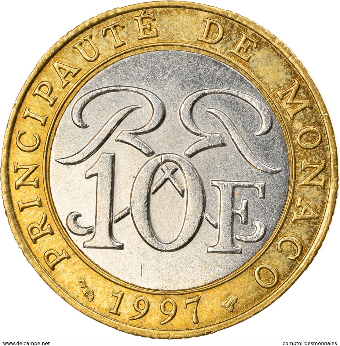 Monnaie, Monaco, Rainier III, 10 Francs, 1997, SUP, Bi-Metallic, Gadoury:160 - 1960-2001 Nouveaux Francs