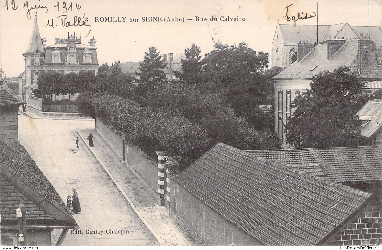 FRANCE - 10 - ROMILLY SUR SEINE - Rue Du Calvaire - Carte Postale Ancienne - Romilly-sur-Seine