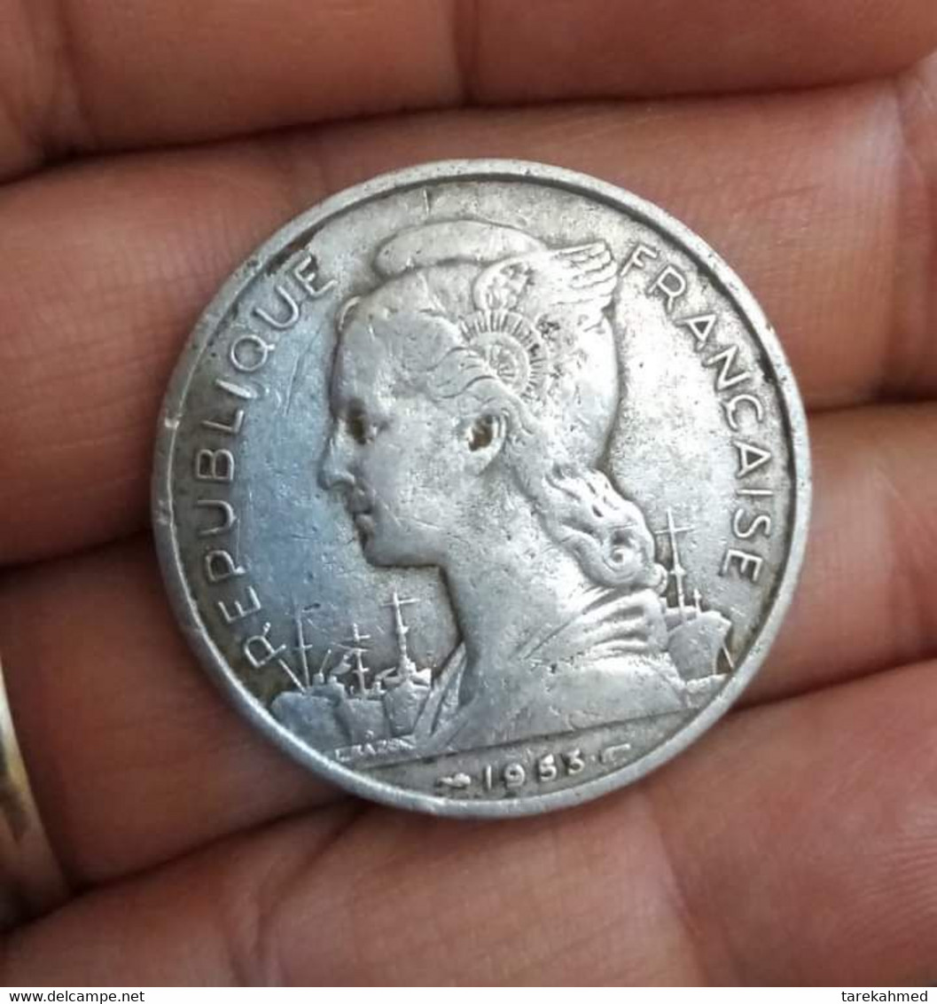 Madagascar, 5 Francs, 1953, Paris, Aluminium, KM 5 . Agomza - Madagascar
