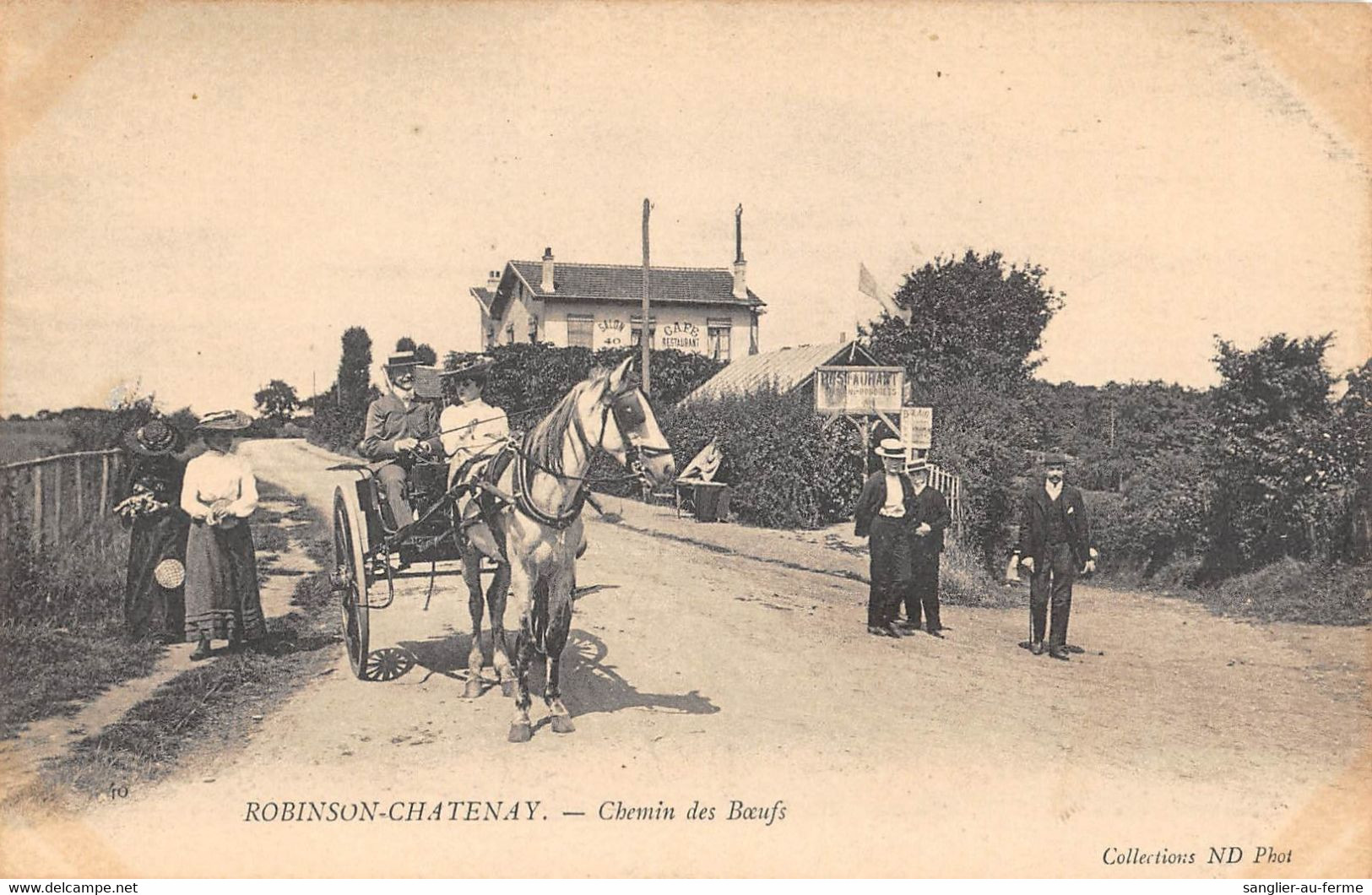 CPA 92 ROBINSON / CHATENAY / CHEMIN DES BOEUFS / ATTELAGE - Sonstige & Ohne Zuordnung