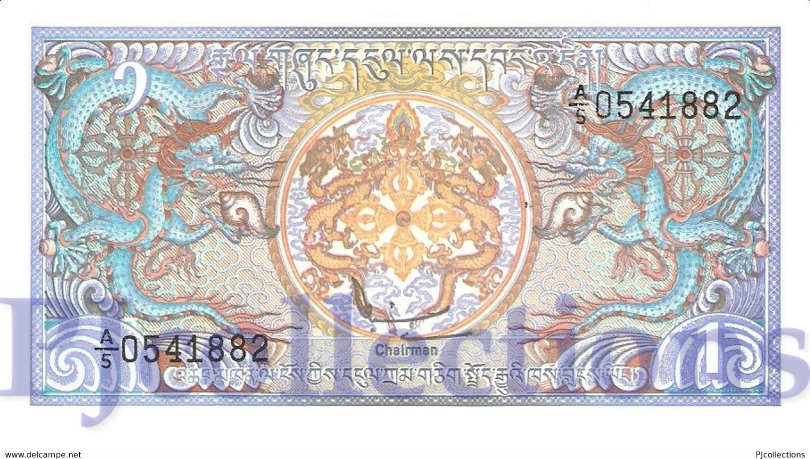 BHUTAN 1 NGULTRUM 1986 PICK 12b UNC - Bhután