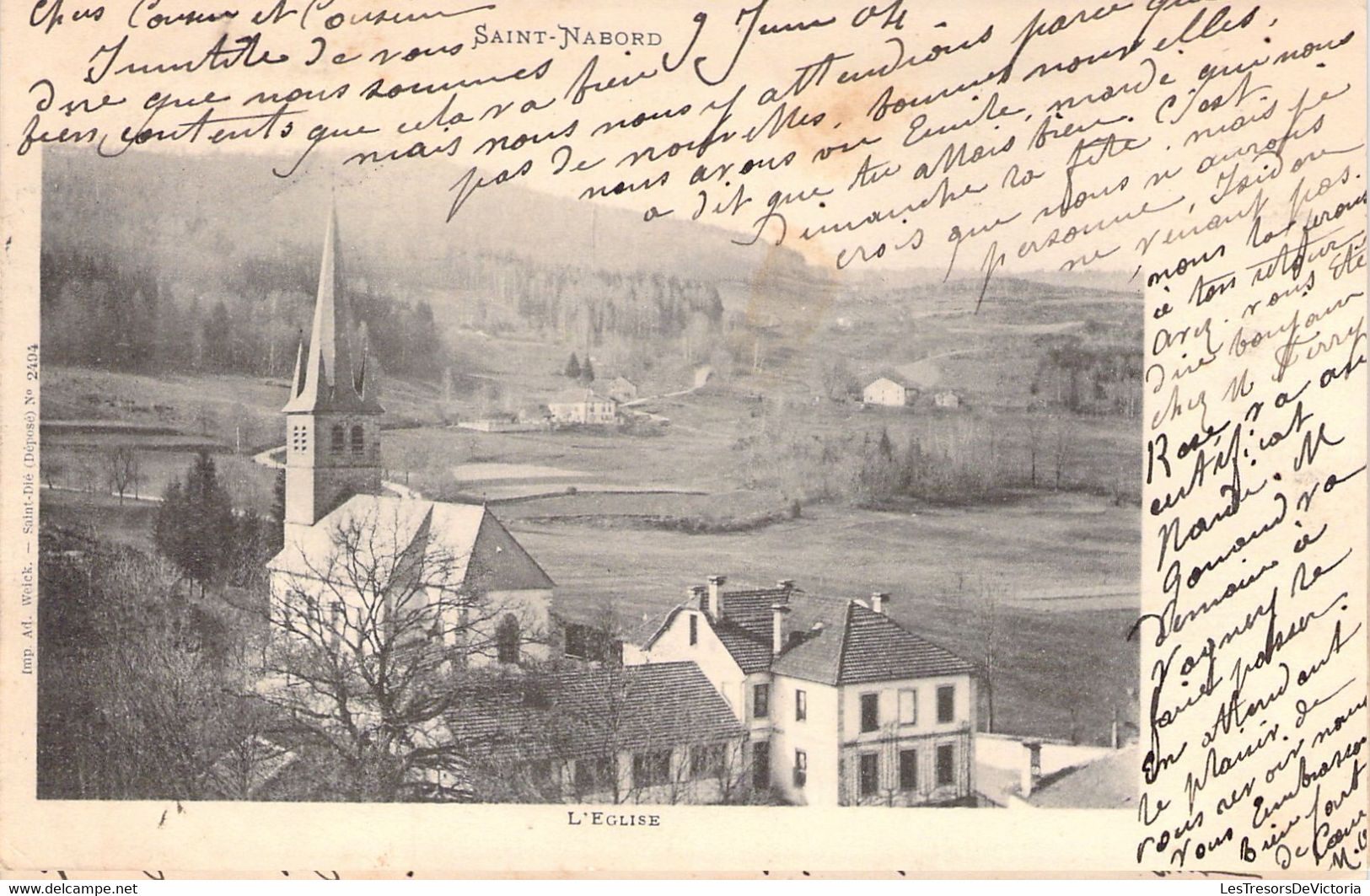 FRANCE - 88 - SAINT NABORD - L'église - Carte Postale Ancienne - Saint Nabord