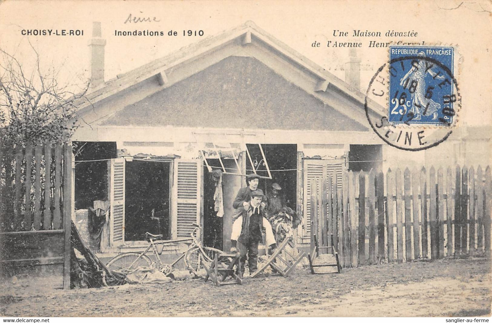 CPA 94 CHOISY LE ROI / INONDATIONS 1910 / UNE MAISON DEVASTEE DE L'AVENUE HENRI - Choisy Le Roi