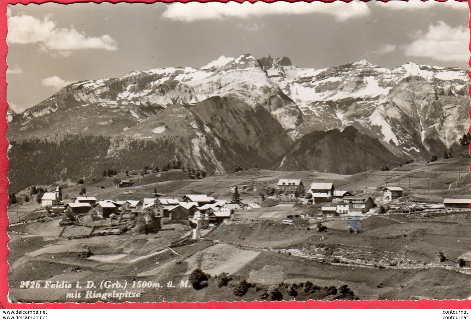 CPSM  SUISSE FELDIS Mit Ringelspitze Vue Générale   * Format CPA   Tumegl/Tomils - Feldis/Veulden