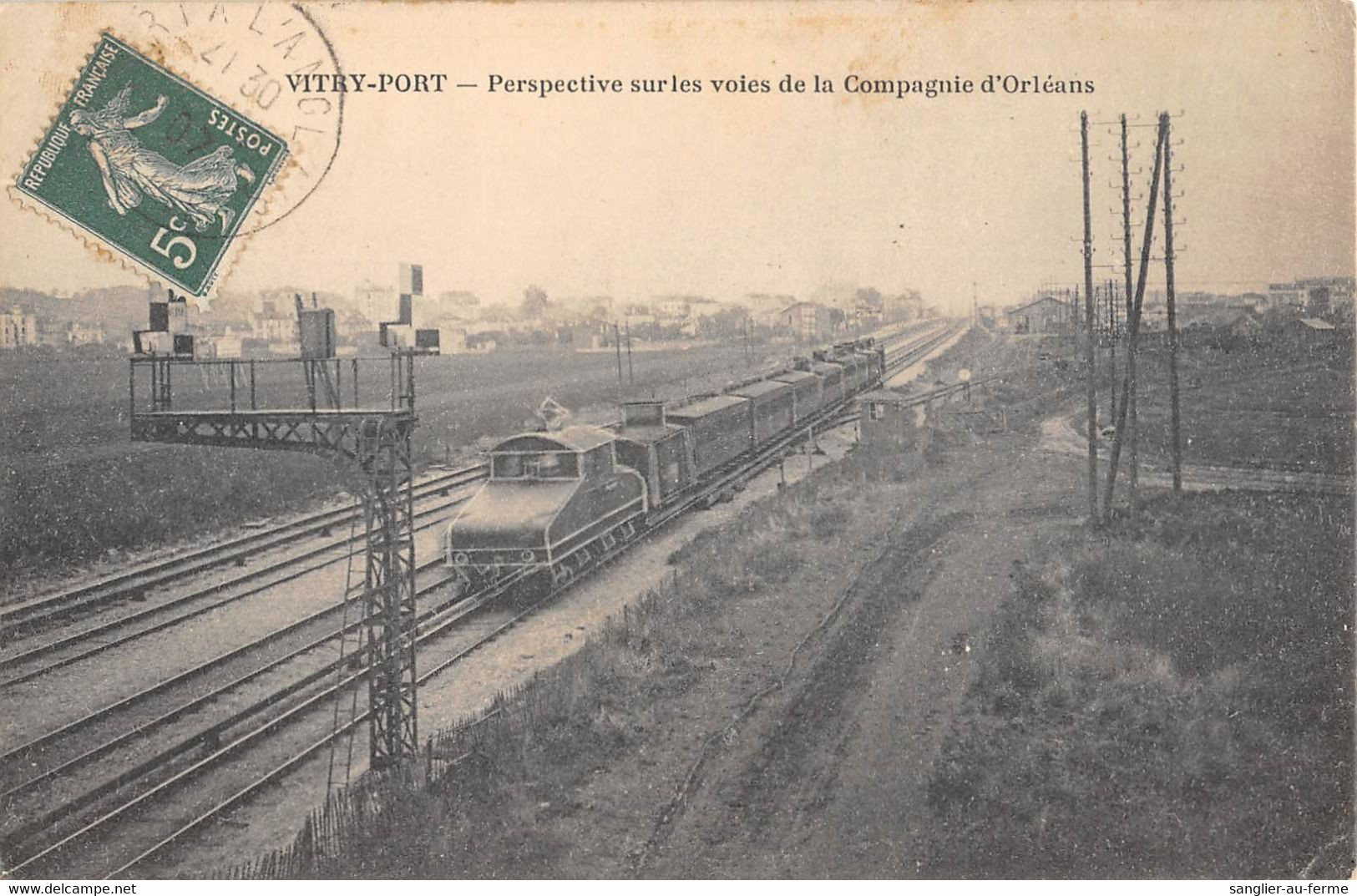 CPA 94 VITRY PORT / PERSPECTIVE SUR LES VOIES DE LA COMPAGNIE D'ORLEANS / TRAIN / LOCOMOTIVE - Vitry Sur Seine
