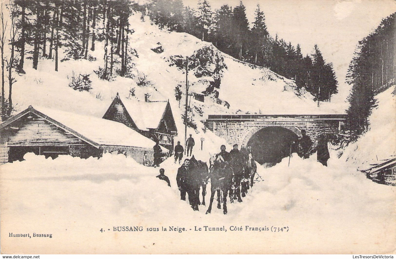 FRANCE - 88 - BUSSANG - Sous La Neige - Le Tunnel Côté Français - Carte Postale Ancienne - Bussang