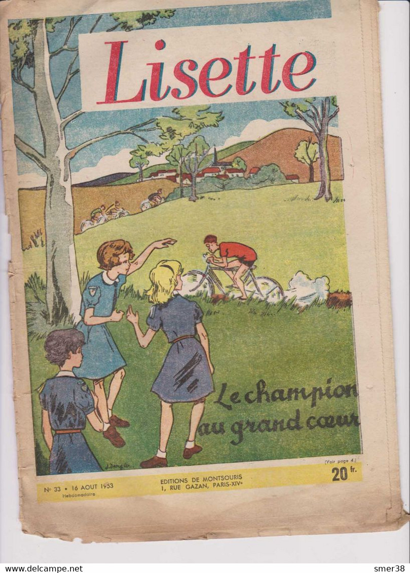 Lisette - Journal Des Fillettes  - 1953  - N° 33 - 16/08/1953 - Lisette