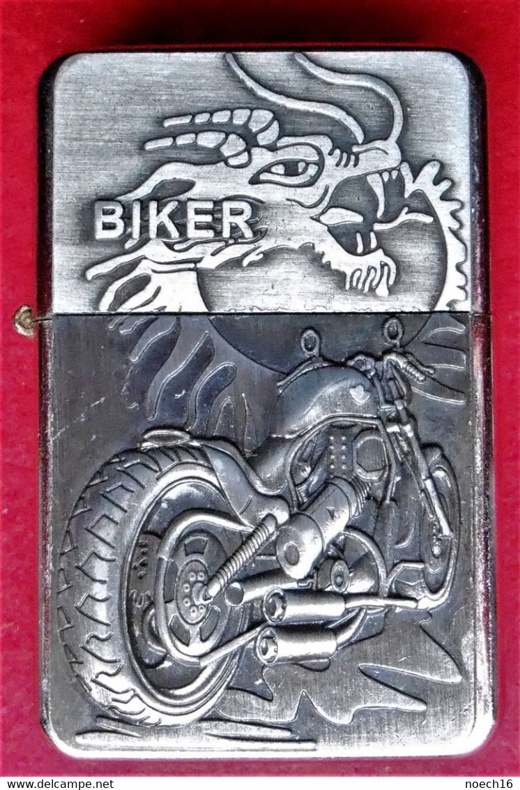 Briquet BIKER à Essence Type Zippo - Moto & Dragon - Other & Unclassified