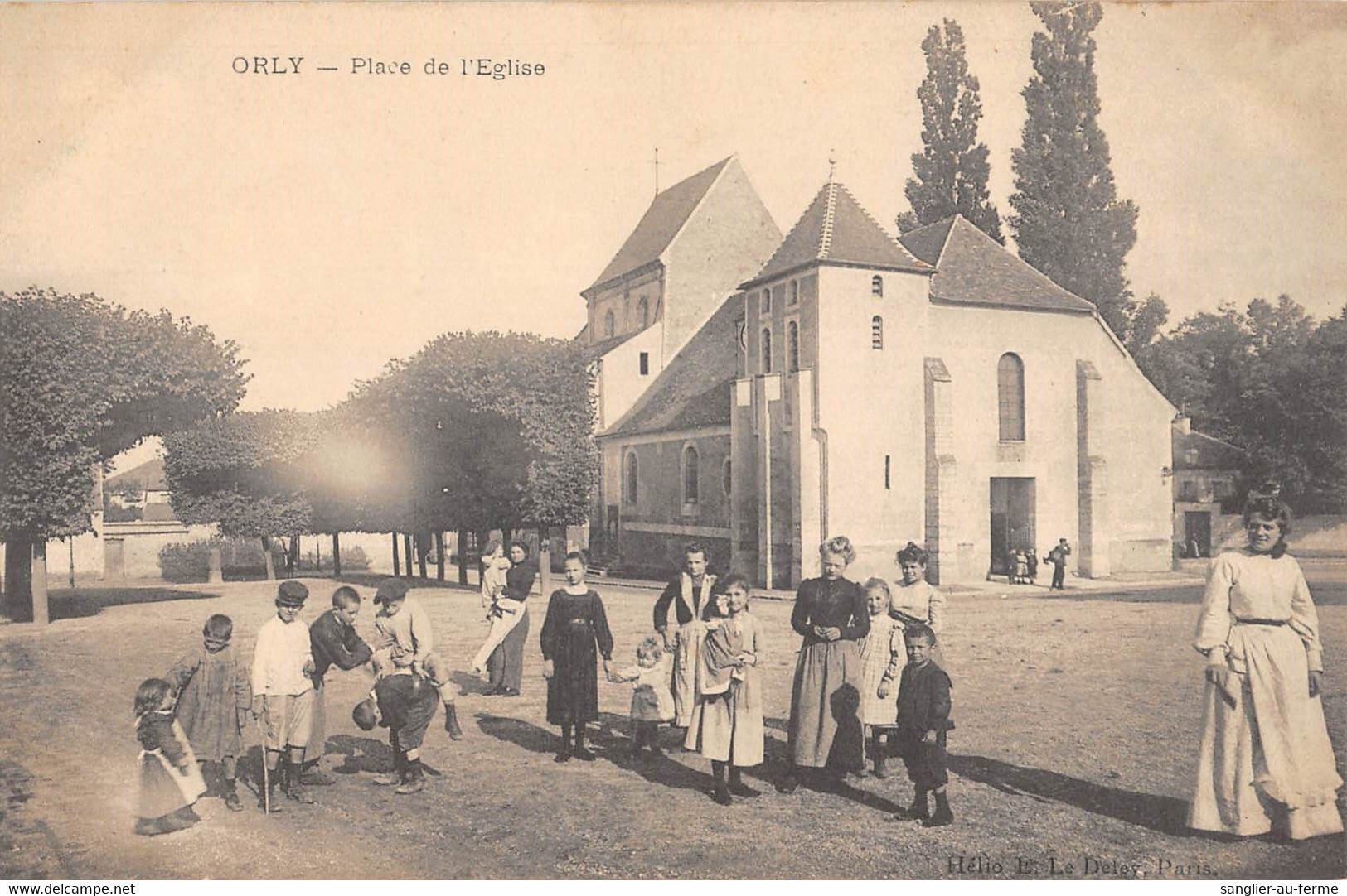 CPA 94 ORLY / PLACE DE L'EGLISE / ENFANTS - Orly