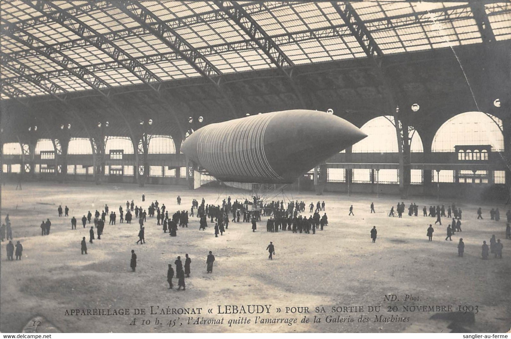 CPA AVIATION / APPAREILLAGE DE L'AERONAT / LEBAUDY / 1903 / BALLON DIRIGEABLE - Airships