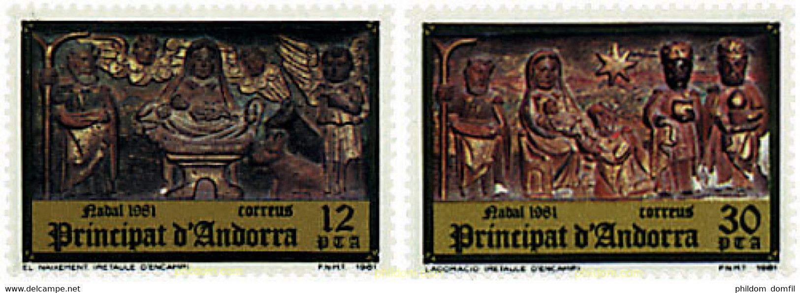 46157 MNH ANDORRA. Admón Española 1981 NAVIDAD - Used Stamps