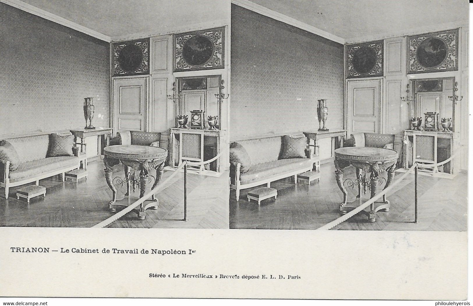CPA VERSAILLES 78 TRIANON Vues Stéréoscopiques : Cabinet De Travail De Napoléon 1er - Stereoscope Cards