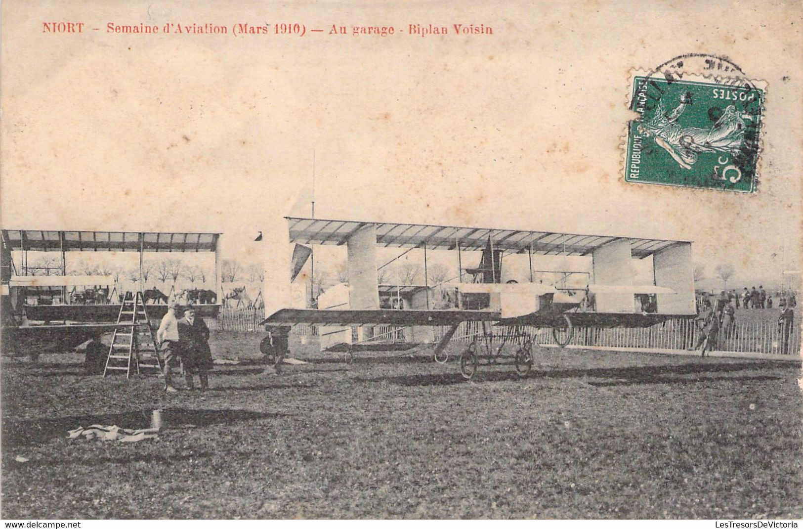 TRANSPORT - AVION - Biplan Voisin à Niort - Carte Postale Ancienne - ....-1914: Precursors