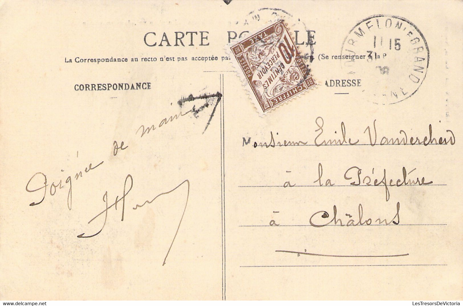 TRANSPORT - AVION - Aéroplane Farman Au Camp De Châlons - Dans Un Virage - Carte Postale Ancienne - ....-1914: Précurseurs