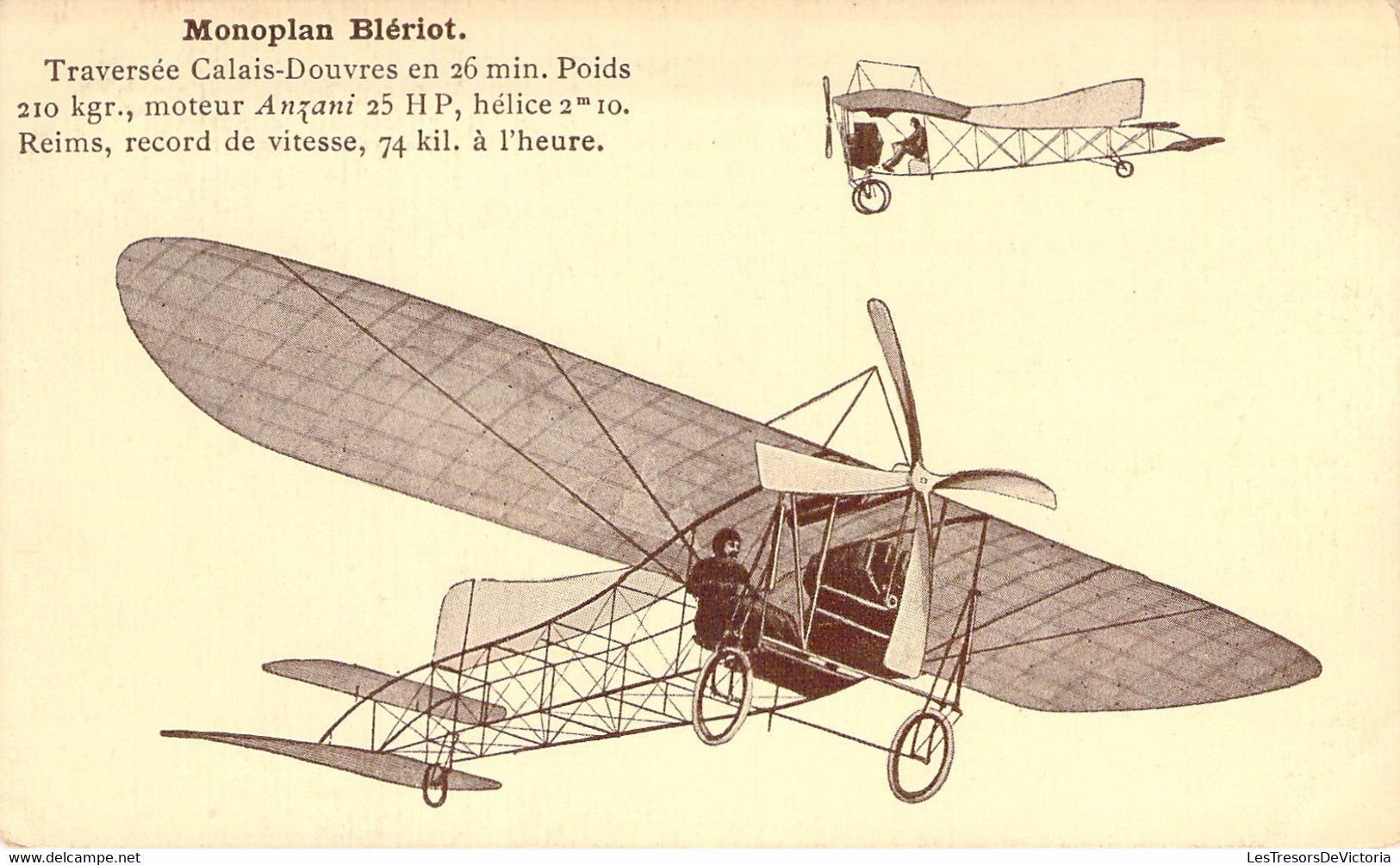 TRANSPORT - AVION - MONOPLAN Blériot - Carte Postale Ancienne - ....-1914: Vorläufer