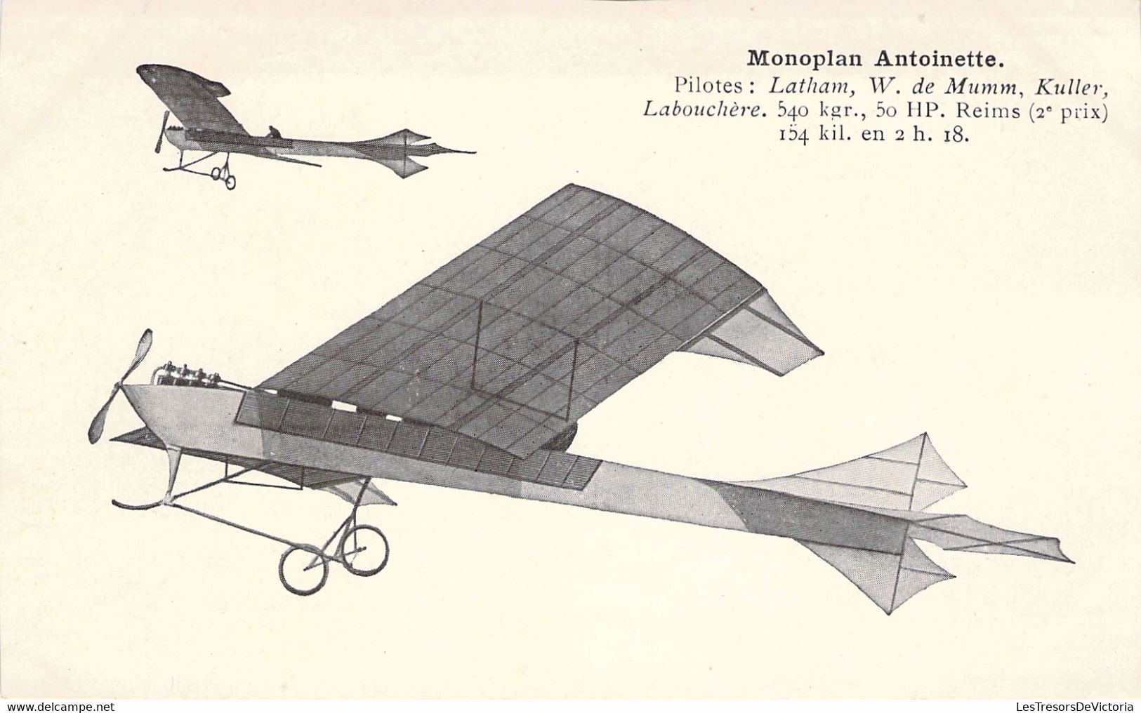 TRANSPORT - AVION - MONOPLAN Antoinette - Carte Postale Ancienne - ....-1914: Vorläufer