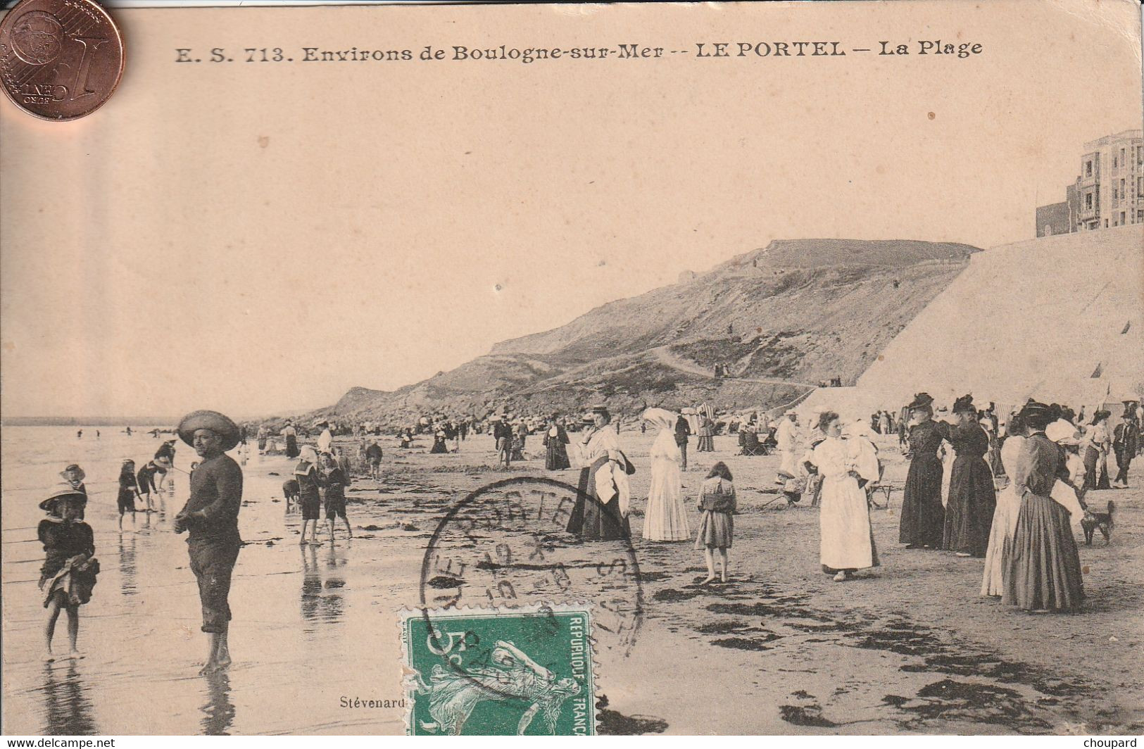 62- Carte Postale Ancienne   LE PORTEL      La Plage Animée - Le Portel