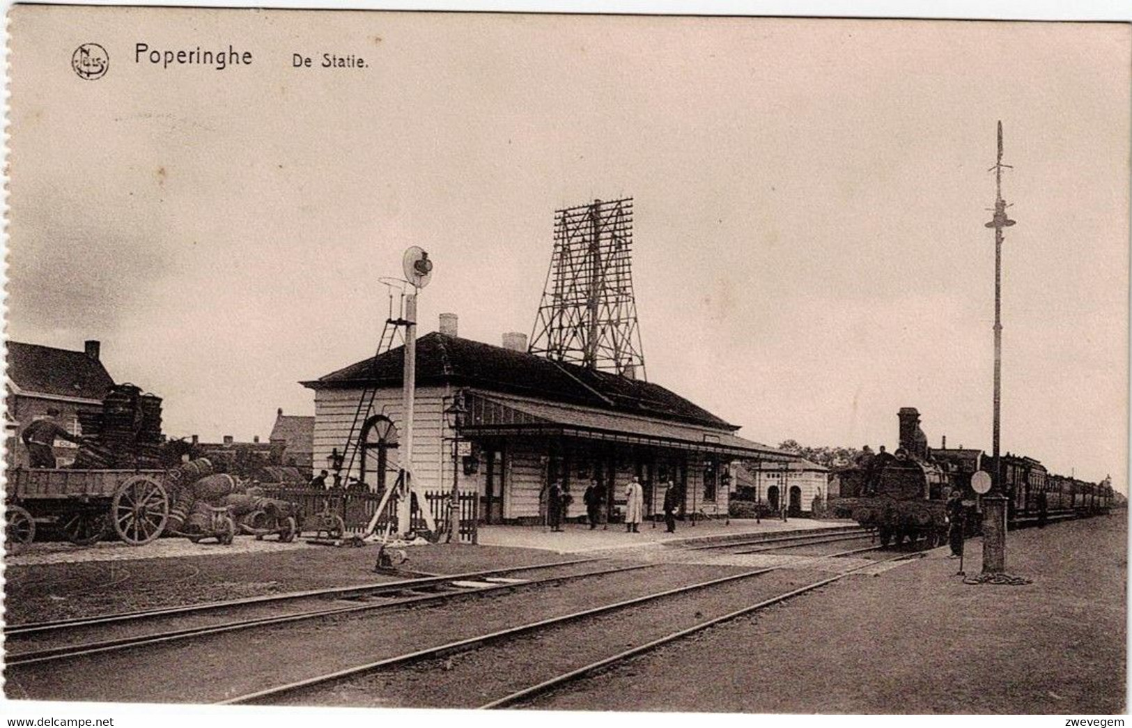 POPERINGE - POPERINGHE - De Statie (met Trein) ( Feldpost ) - Kortemark