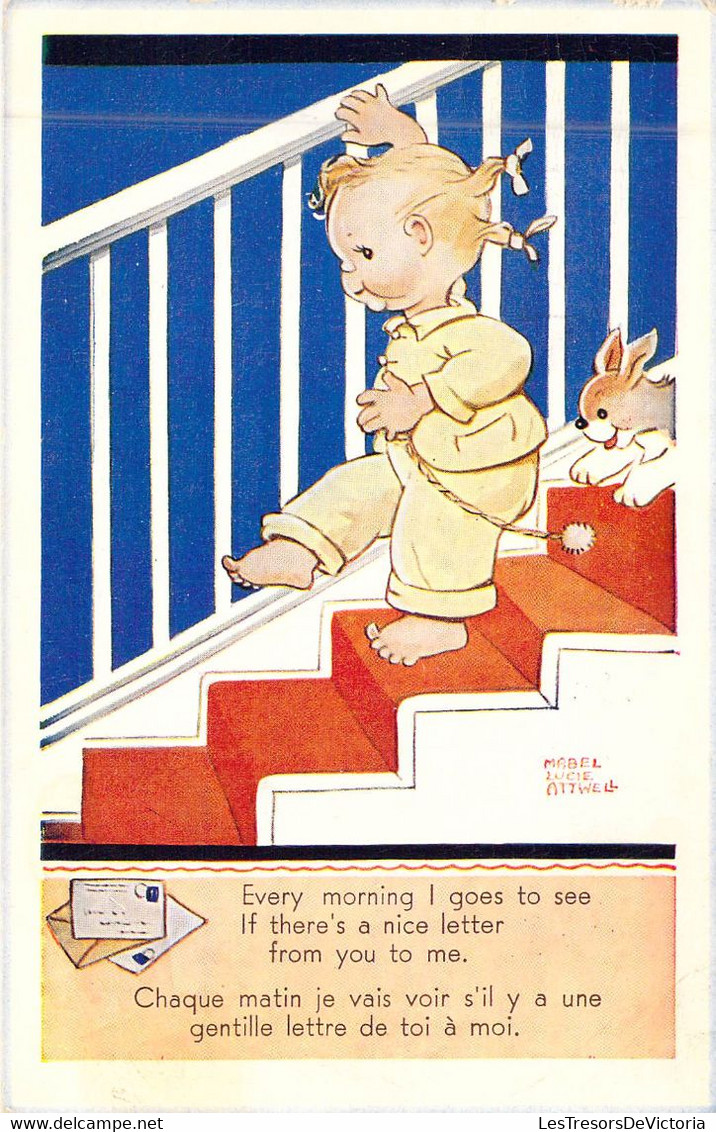 ILLUSTRATEURS - Non Signés - Enfant Descend Les Escaliers - Mabel Lucie Attwell - Chaque Matin - Carte Postale Ancienne - Non Classificati