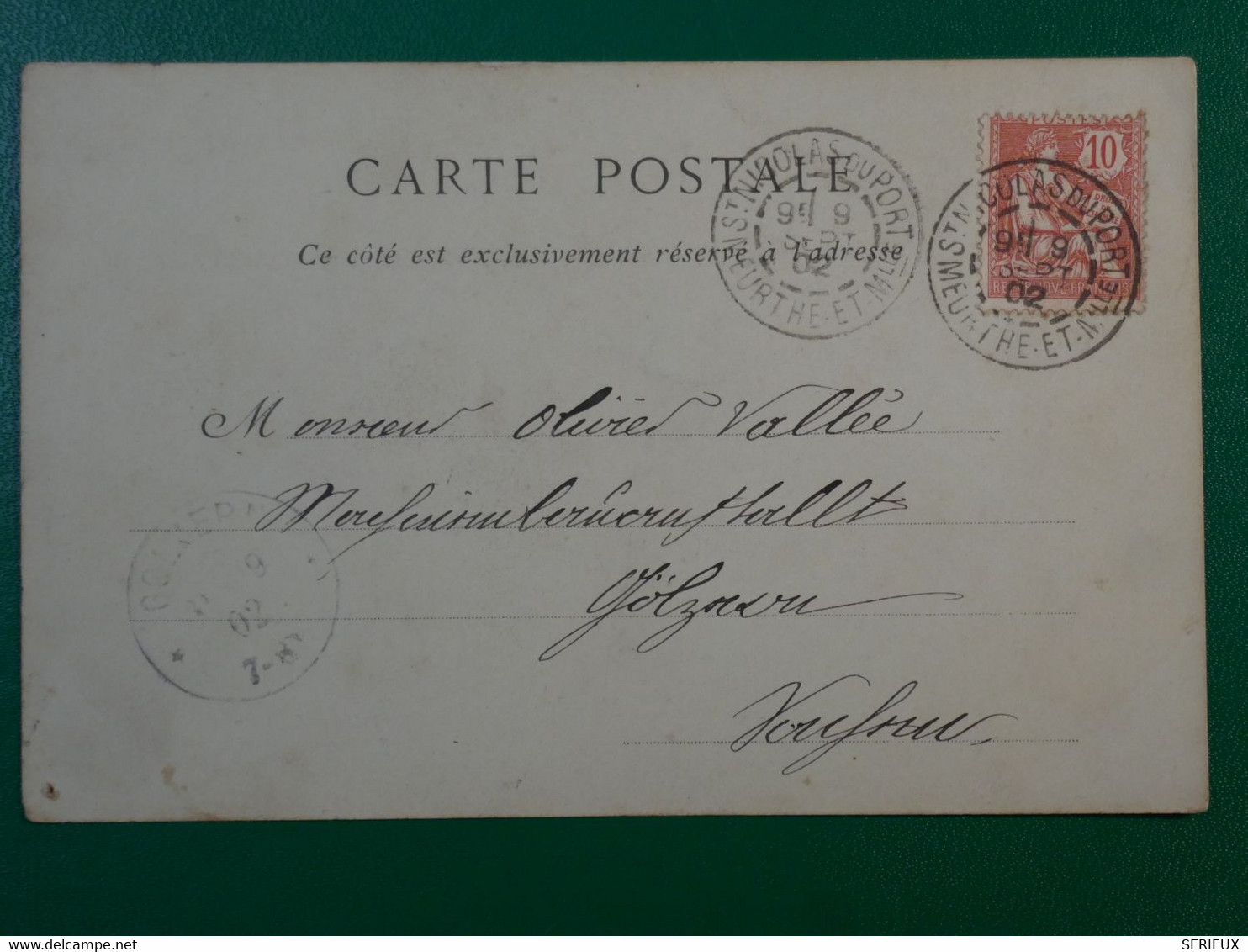 BP12 FRANCE BELLE  CARTE   1902 GERARMER ST NICOLAS  + MOUCHON 15C ++AFFR. INTERESSANT++ - Cartas & Documentos