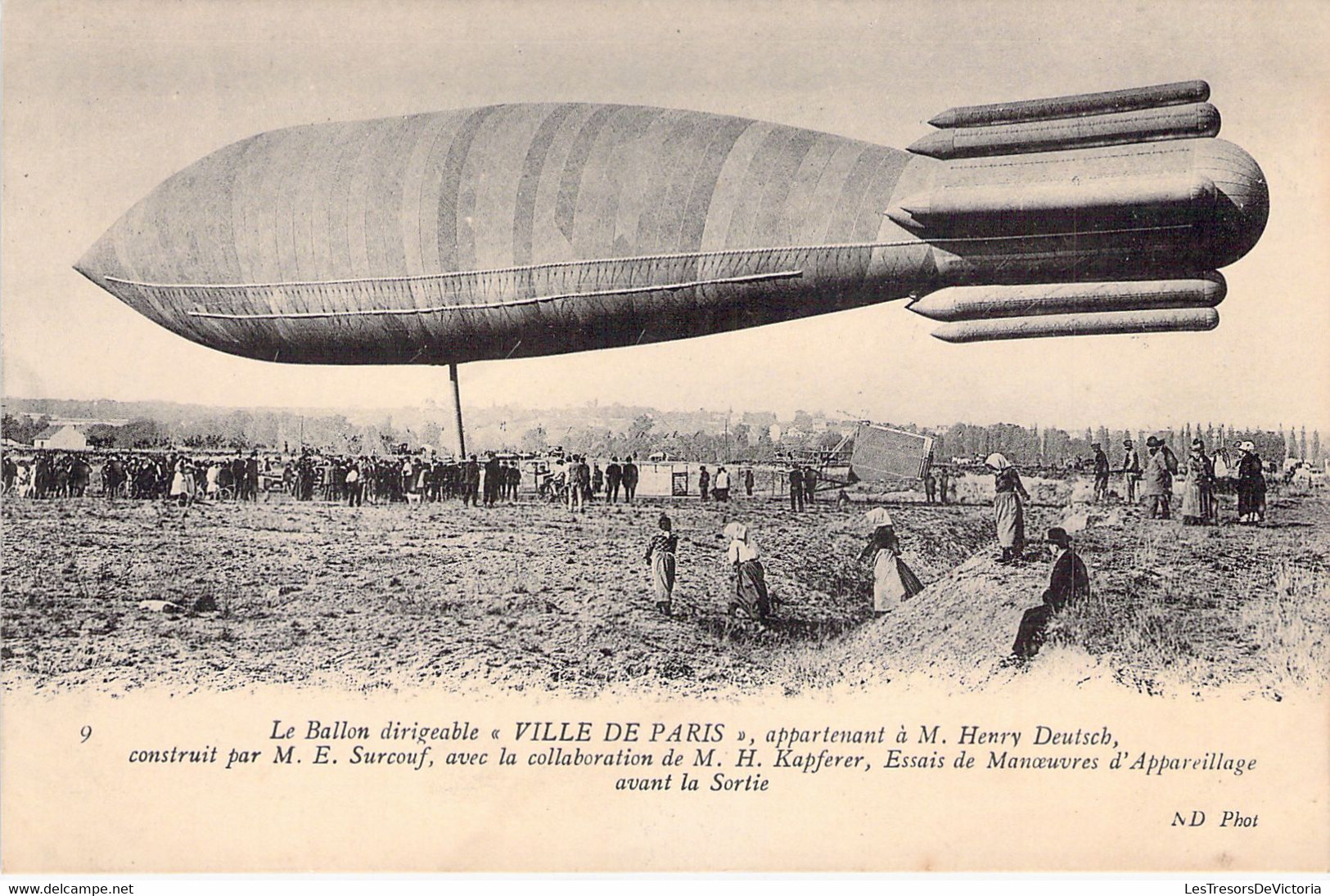 TRANSPORT - AVION - Le Ballon Dirigeable Ville De Paris - Carte Postale Ancienne - Dirigeables